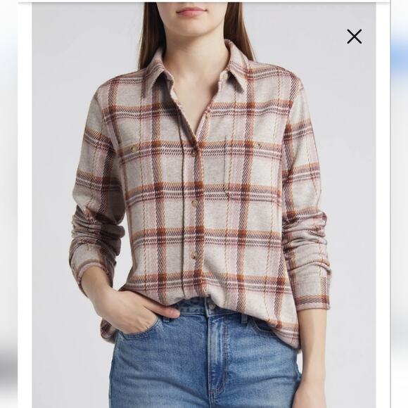 Faherty Legend Button Down Sweater Shirt Plaid Small - Picture 1 of 8